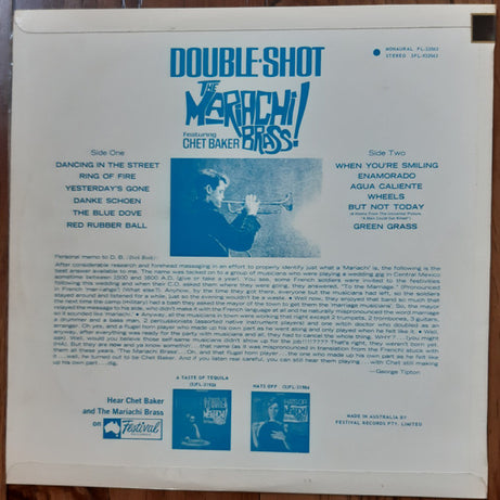 The Mariachi Brass Featuring Chet Baker : Double Shot (LP, Album)