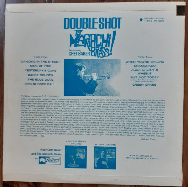 The Mariachi Brass Featuring Chet Baker : Double Shot (LP, Album)
