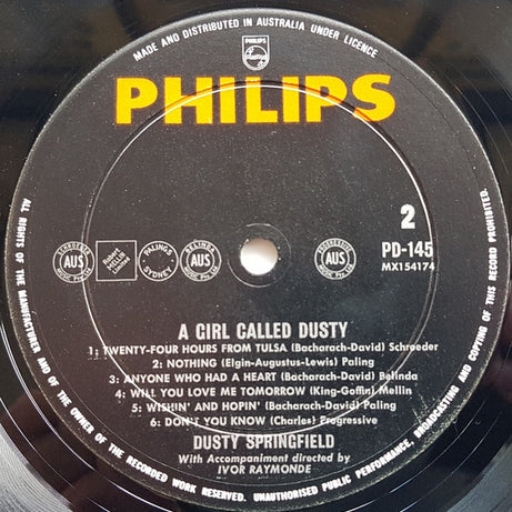 Dusty Springfield : A Girl Called Dusty (LP, Album, Mono)