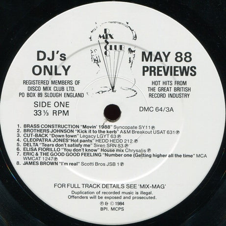 Various : May 88 - Previews (LP, Comp)