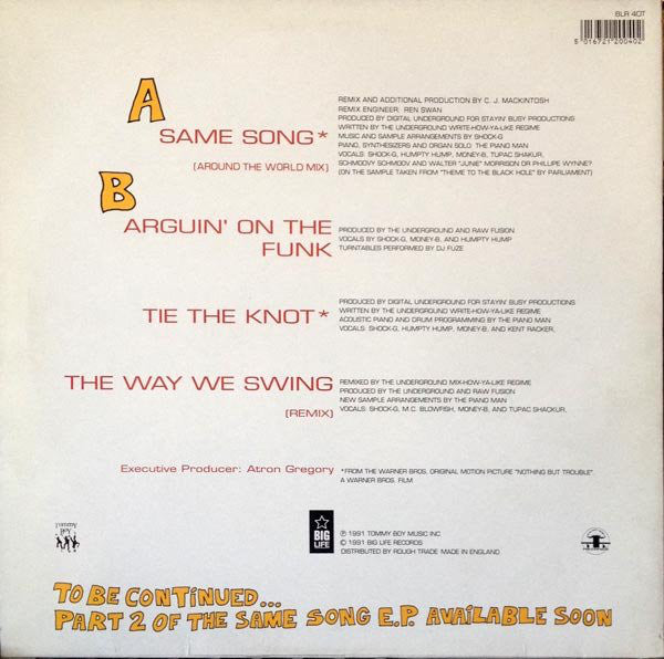 Digital Underground : Same Song (This Is An E.P. Release Part 1) (12", EP, M/Print)