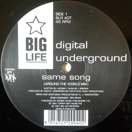 Digital Underground : Same Song (This Is An E.P. Release Part 1) (12", EP, M/Print)