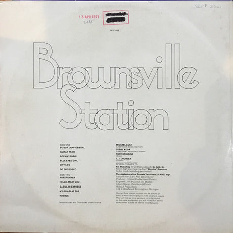 Brownsville Station : No BS (LP, Album)