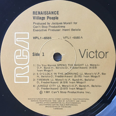 Village People : Renaissance (LP, Album)