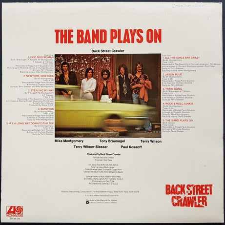 Back Street Crawler : The Band Plays On (LP, Album)