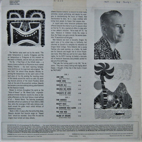 Webley Edwards & His Hawaii Calls Orchestra : "Hawaii" The Island Of Dreams (LP, Comp)