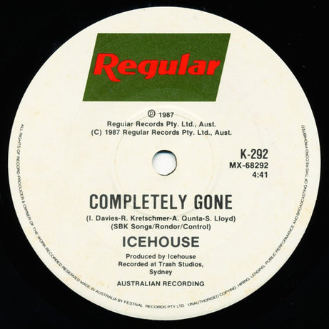 Icehouse : Crazy (7", Single)