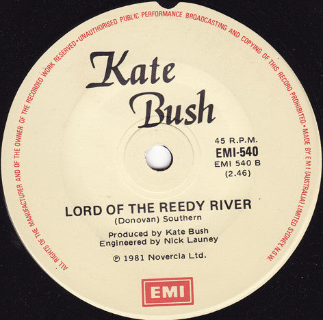 Kate Bush : Sat In Your Lap (7", Single)