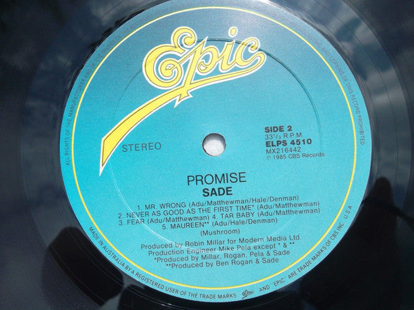 Sade : Promise (LP, Album)