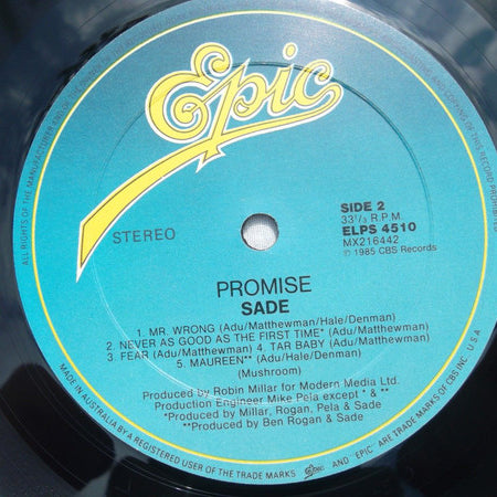 Sade : Promise (LP, Album)