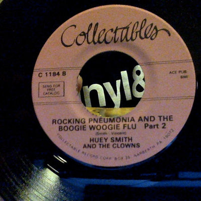 Huey "Piano" Smith & His Clowns : Rocking Pneumonia And The Boogie Woogie Flu (7", Single, RE)