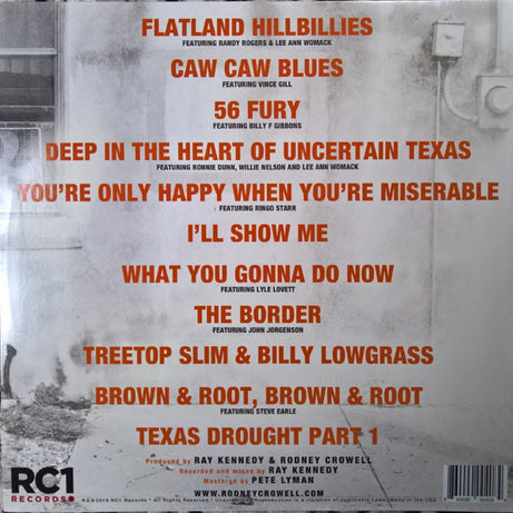 Rodney Crowell : Texas (LP, Album)