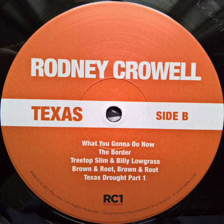 Rodney Crowell : Texas (LP, Album)