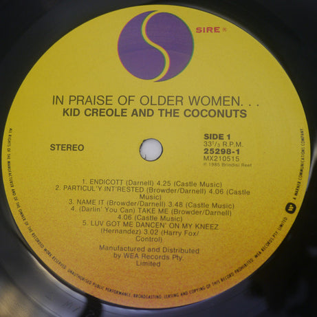 Kid Creole And The Coconuts : In Praise Of Older Women And Other Crimes (LP, Album)