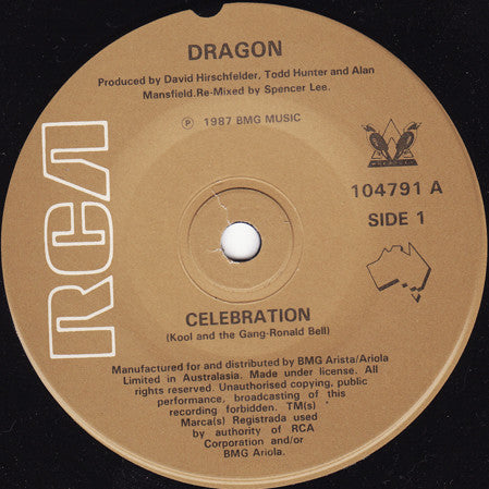 Dragon (5) : Celebration (7", Single)