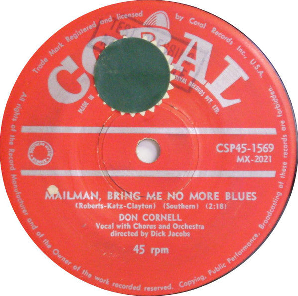 Don Cornell : No Matter What You Do To Me (7")