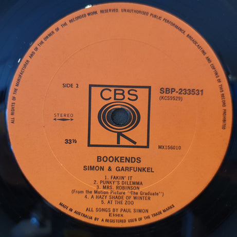 Simon & Garfunkel : Bookends (LP, Album)