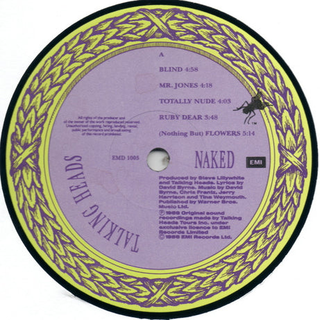 Talking Heads : Naked (LP, Album)