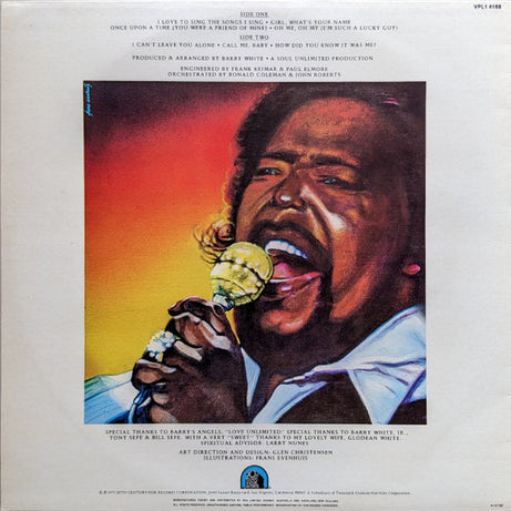 Barry White : I Love To Sing The Songs I Sing (LP, Album)
