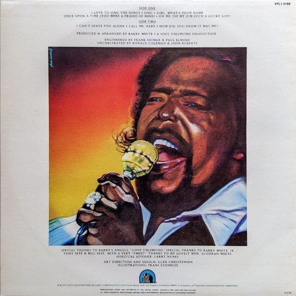 Barry White : I Love To Sing The Songs I Sing (LP, Album)