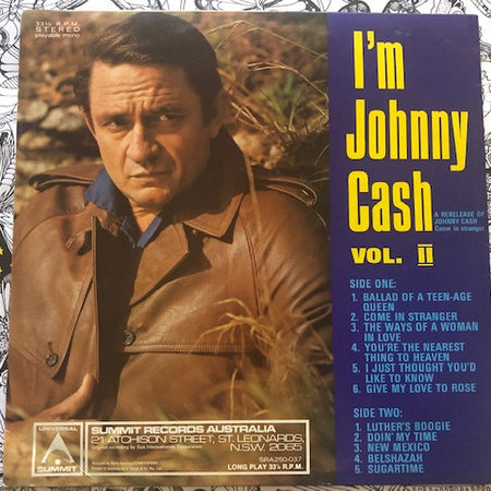Johnny Cash & The Tennessee Two : I'm Johnny Cash, Vol. II / Come In, Stranger (LP, Comp)