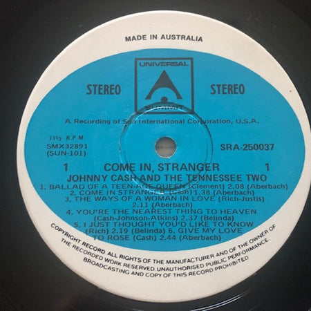 Johnny Cash & The Tennessee Two : I'm Johnny Cash, Vol. II / Come In, Stranger (LP, Comp)