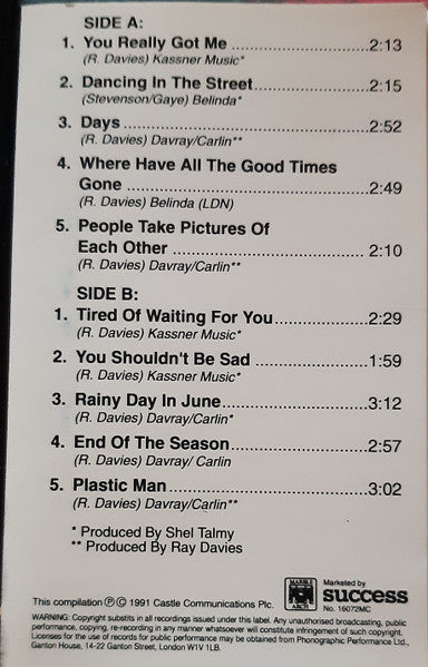 The Kinks : You Really Got Me (Cass, Comp, RM)