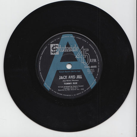 Tommy Roe : Jack And Jill / Tip Toe Tina  (7", Single, Promo)