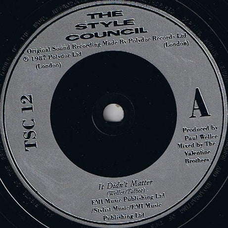 The Style Council : It Didn't Matter (7", Single, Sil)