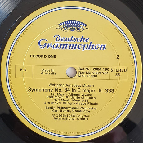Mozart* • Bohm*, Berlin Philharmonic Orchestra* : Nine Great Mozart Symphonies No's. 32-36 and 38-41 (4xLP, Comp + Box)