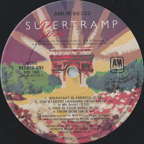 Supertramp : Paris (2xLP, Album, Gat)