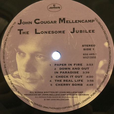 John Cougar Mellencamp : The Lonesome Jubilee (LP, Album, Gat)