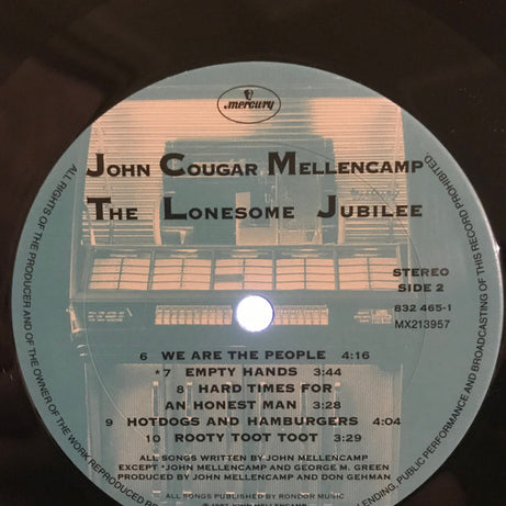 John Cougar Mellencamp : The Lonesome Jubilee (LP, Album, Gat)