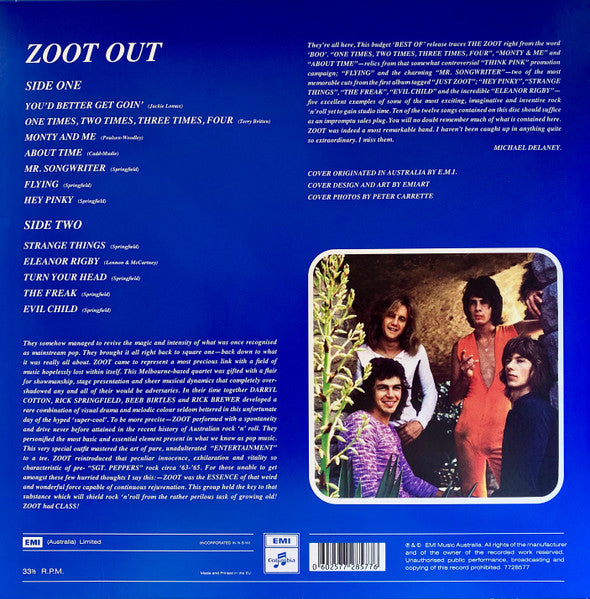 Zoot (2) : Zoot Out (LP, Album, RE, Ora)