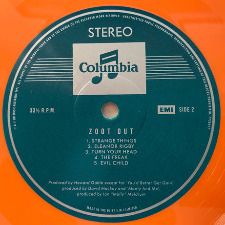 Zoot (2) : Zoot Out (LP, Album, RE, Ora)