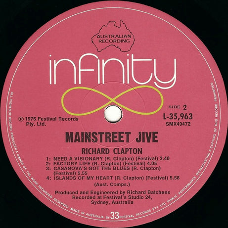 Richard Clapton : Mainstreet Jive (LP, Album)