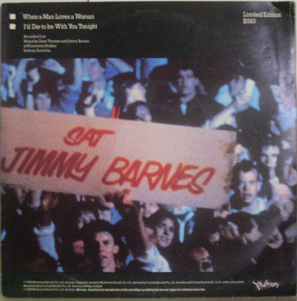Jimmy Barnes : When A Man Loves A Woman (7", Single, Ltd)