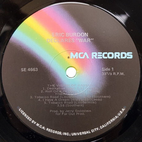 Eric Burdon & War : Eric Burdon Declares "War" (LP, Album, RE)