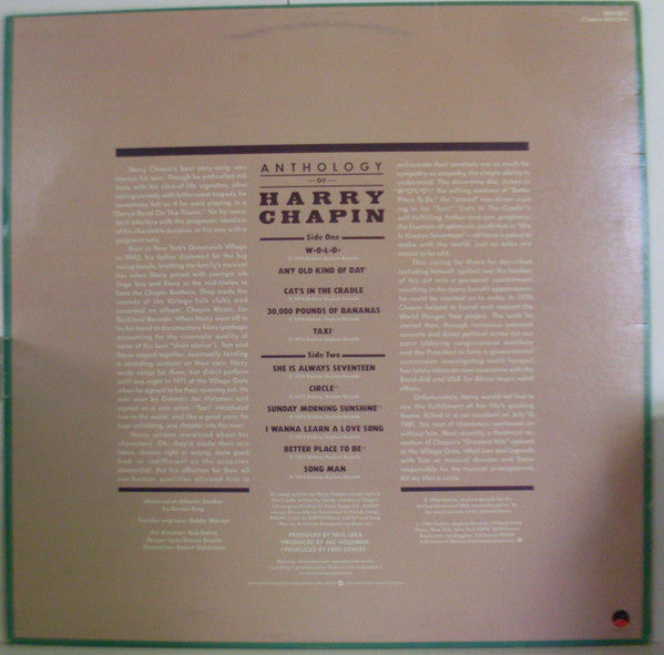 Harry Chapin : Anthology Of Harry Chapin (LP, Comp)