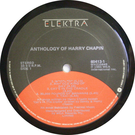 Harry Chapin : Anthology Of Harry Chapin (LP, Comp)