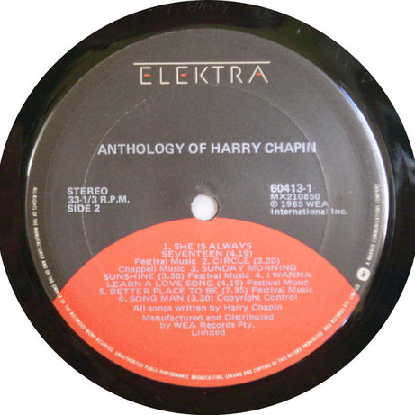 Harry Chapin : Anthology Of Harry Chapin (LP, Comp)