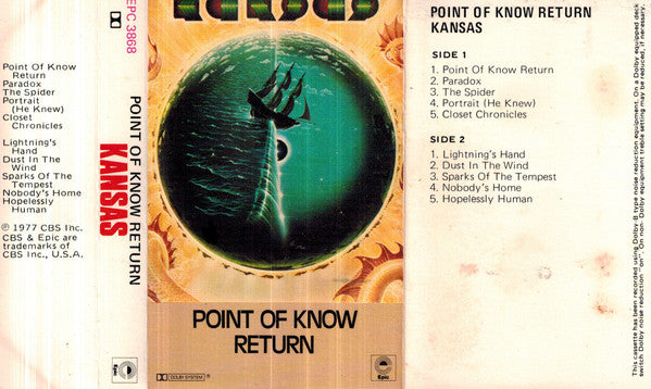 Kansas (2) : Point Of Know Return (Cass, Album)