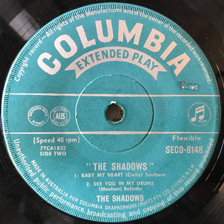 The Shadows : The Shadows (7", EP)