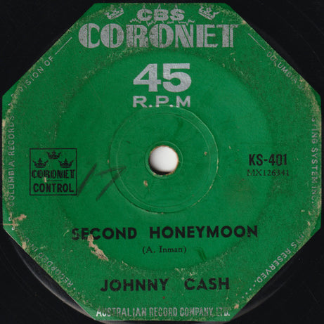 Johnny Cash : Honky-Tonk Girl / Second Honeymoon (7")