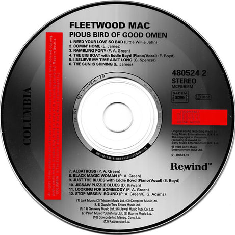 Fleetwood Mac : The Pious Bird Of Good Omen (CD, Comp, RE)
