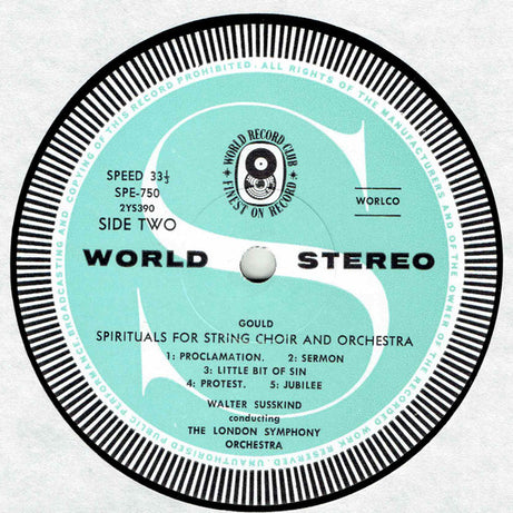 Aaron Copland, Morton Gould / London Symphony Orchestra Conducted By Walter Susskind : Appalachian Spring - Ballet / Spirituals for String Choir and Orchestra (LP, Album, Club)