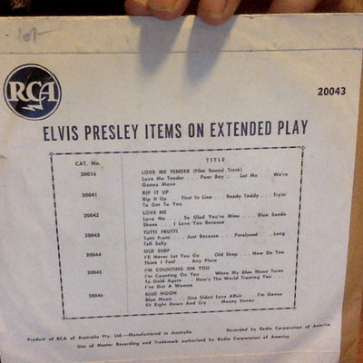 Elvis Presley : Tutti Frutti (7", EP)