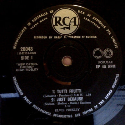 Elvis Presley : Tutti Frutti (7", EP)
