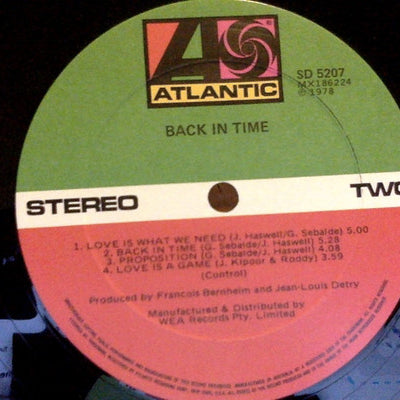 Back In Time : Back In time (LP, Album)