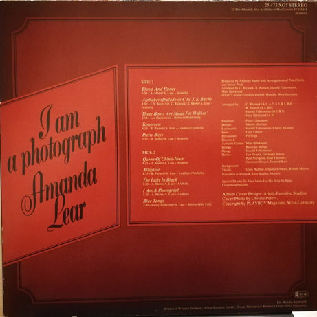 Amanda Lear : I Am A Photograph (LP, Album, RP, Fou)